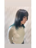 アース いわき店(HAIR&MAKE EARTH)&nbsp;ディープグリーンインナーのウルフミディ