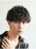 天神メンズパーマ波巻きパーマプードルパーマッシュウルフ強め