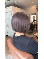 パルフェ ヘアー バイ オーク 九大学研都市(parfait hair byOAK) ミニボブ/ラベンダーグレージュ/白髪ぼかし