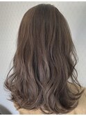 【fav銀座】ゆるふわセミロング、グレージュカラー