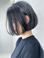 アルバム 銀座(ALBUM GINZA)&nbsp;ダークグレーボブ_スリークボブ厚めバングローライト_ba283531