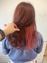 エマエコル(Emma ecole)&nbsp;Emma ecole インナーカラーピンク 暖色カラー レッド by.木村