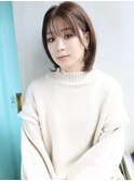 天神【BIRTH】内巻きワンカール×耳掛け前下がりボブ