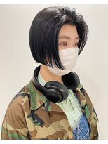 モリオフロムロンドン 松戸店(Morio from London)&nbsp;【松戸　石山】かきあげ黒髪ボブ前髪なしぷつっとボブ