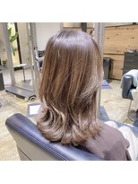 ヘアサロン ピース(hair salon PIECE)&nbsp;ミディアムレイヤーくびれミディアム 髪質改善カラー グレージュ