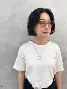 エンドリンク(endlink) パーマ風センターパートミニボブ