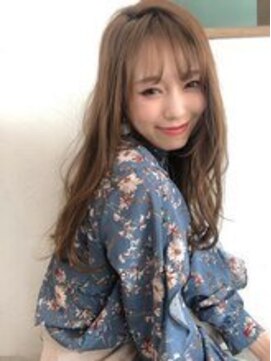 モニカ 横須賀中央店(Monica) デザインカラー/シルキーベージュ/グレージュカラー/斜めバング