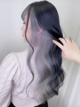 マーキー 名古屋栄(MARQUEE) ★Ayame/インナーカラー/ホワイトシルバー/ネイビーブルー