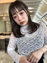 ロンドワン 三宮元町(Lond one) レイヤーカット/韓国風ヘア/ダークグレー/ブルーブラック/韓国