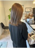 ブリーチなしカラーラテグレージュ切りっぱなし20代30代40代