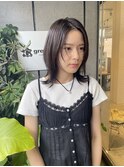【ミディアム】黒髪顔まわりレイヤー3