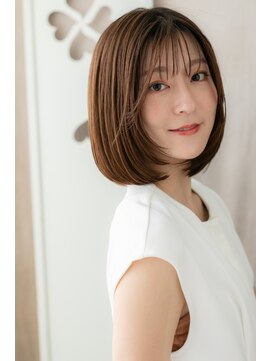 カバーヘア ブリス 上尾西口店(COVER HAIR bliss) シースルーバングワンカール前下がりボブディZ上尾20代30代40代