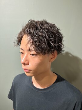 スタンドバーバー 柏(STAND BARBER) ベリーショート/ダークアッシュ/ニュアンスパーマ/韓国マッシュ