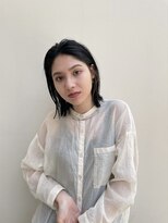【原宿エイチ】大人イヤリングカラー　外はねボブ