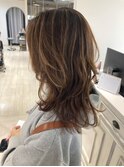 ミセス美髪うる艶ナチュラルロング透明感ハイライト赤羽美容室
