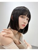 メルティカラー似合わせカットウェーブミディアム縮毛矯正ボブ