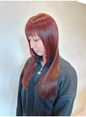 ◎縮毛矯正とボルドーカラー◎【結城明日香】