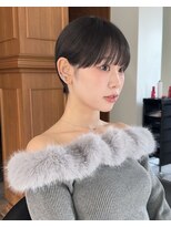 イメチェン外ハネボブ美髪ワイドバングレイヤーショート/原宿