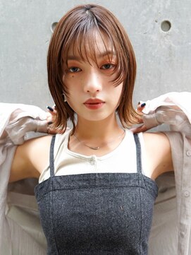 ラフィス ヘアー エラン 東尾道店(La fith hair elan) 【La fith】切りっぱなしボブ×ナチュラルベージュ