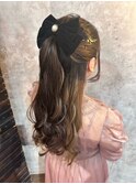 ハーフアップ