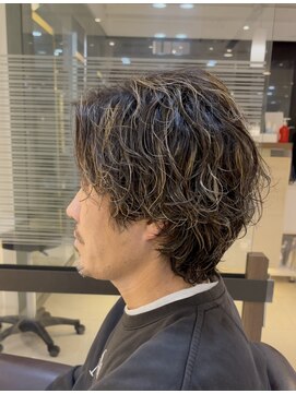 スタイル 成城学園前(STYLE) メンズ ウルフ サーフカール ハイライト