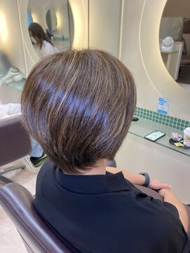 松本平太郎美容室 土浦パートワン(PART1) 大人ショートハイライトスタイル　40代50代60代　土浦