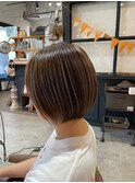 ハイライトショートボブ8.18ハイライトカラー