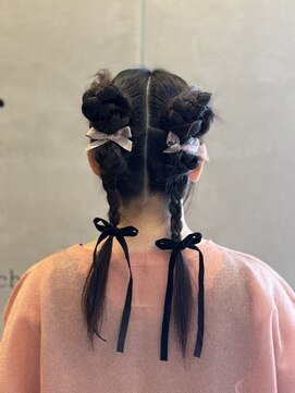 アルヘアー(Aru hair) 三つ編みお団子ヘアセット