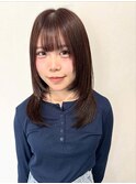 レイヤーカット×艶カラー