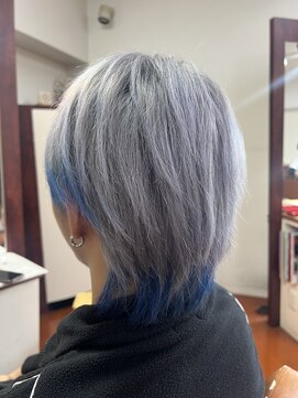 美容室 夢追い人 グレー×エンドカラー