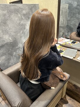 ブリーチなしでできるマロンベージュ♪