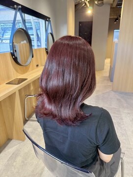 ジュベ(juve.) 大分ミディアムロング顔まわりレイヤーカット髪質改善カラー