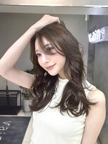 ヴェイン 渋谷(vain)&nbsp;ココアブラウンミルクティーブラウン巻き髪スタイル