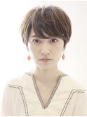 ひし形ショートボブ/大人ショートヘア/40代/50代/60代/表参道