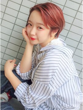 グラニュー(granew) 似合わせカット×小顔ショート×キャンディーピンク