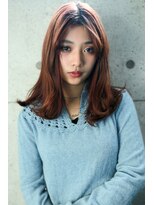 ラフィス ヘアー エイル 京橋店(La fith hair ail)&nbsp;【La fith】 チェリーレッドミディアムスタイル