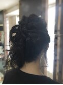 束感華やか結婚式 パーティーサイドアップヘアセット☆
