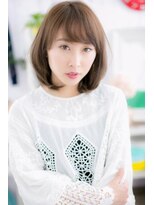 ヘアアンドビューティー ミック(Hair & Beauty miq)&nbsp;ナチュラルフェミニン☆ダークアッシュ小顔ロングボブa1