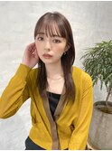 シースルーバング大人ストレート