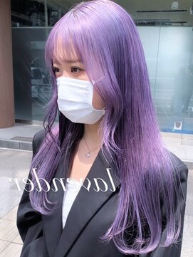 ベレーザ 渋谷(BELEZA) 697ロイヤルパープルネオンカラーディープパープルこなれヘア