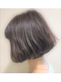 バルーンボブ×バニラベージュ=ルーズヘア こなれヘア/草加駅