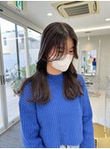 韓国おくれ毛 × ロングスタイル