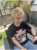 ハイトーンスパイキーショート　福岡メンズパーマ