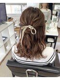 ハーフアップ