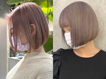リムレスバイサンク 万代 新潟駅(LIMLESS by cinq)の雰囲気（#ショートボブと相性の良いダブルカラー(万代/ローライト/韓国)）