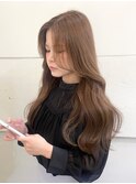 色気レイヤーロングブリーチなし柔らかベージュ【横浜】