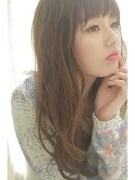 ラヴェ(LAWE.) フリンジバングのラフロングのエアウェーブ☆