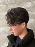 メンズマッシュニュアンスパーマセンターパート