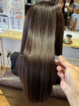 オーバルヘアー ルポ(OVAL hair repos) 髪質改善/チョコレートブラウン/ストレートロング