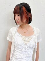 ジルスタジオ(JILL STUDIO) JILL STUDIO インナーカラーオレンジ/ミニボブ/デザインカラー